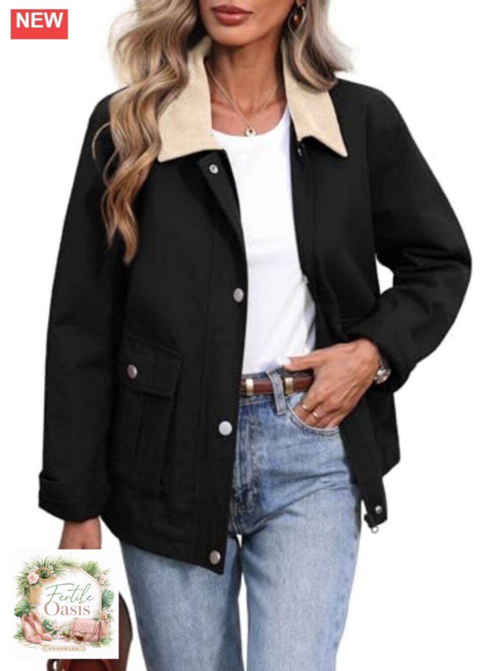 Oversized Barn Jacket Cotton Quilted Padded Coat Utility Pockets